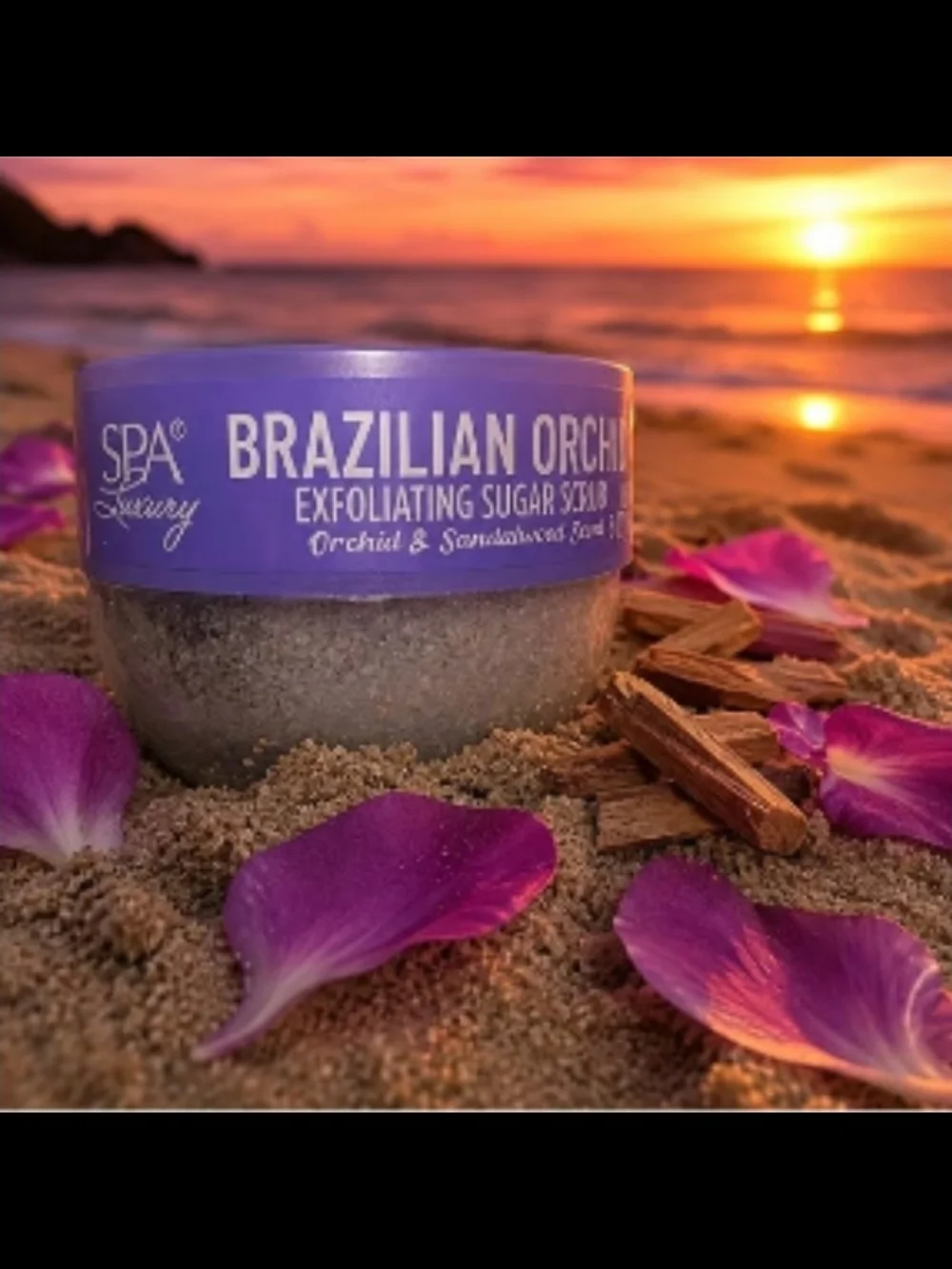 SPA Luxury Brazilian Orchid Exfoliating Sugar Scrub-5oz NEW!